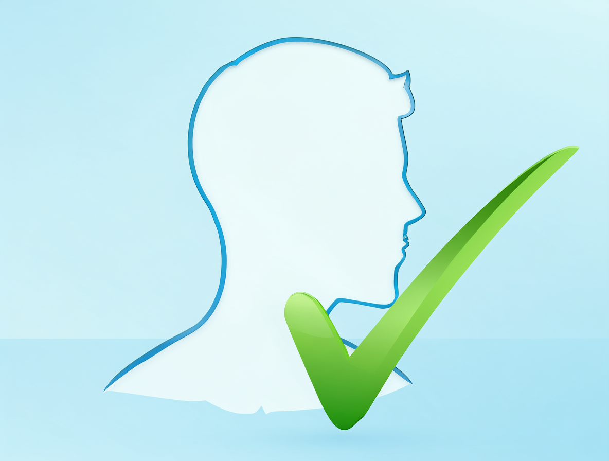 User profile icon with green checkmark indicating logged-in status