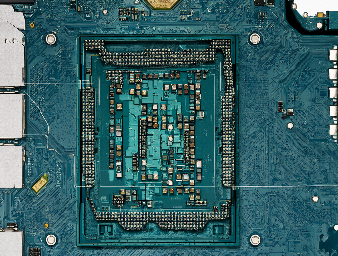 Ilustración técnica del socket LGA 1700 con etiquetas de los pines