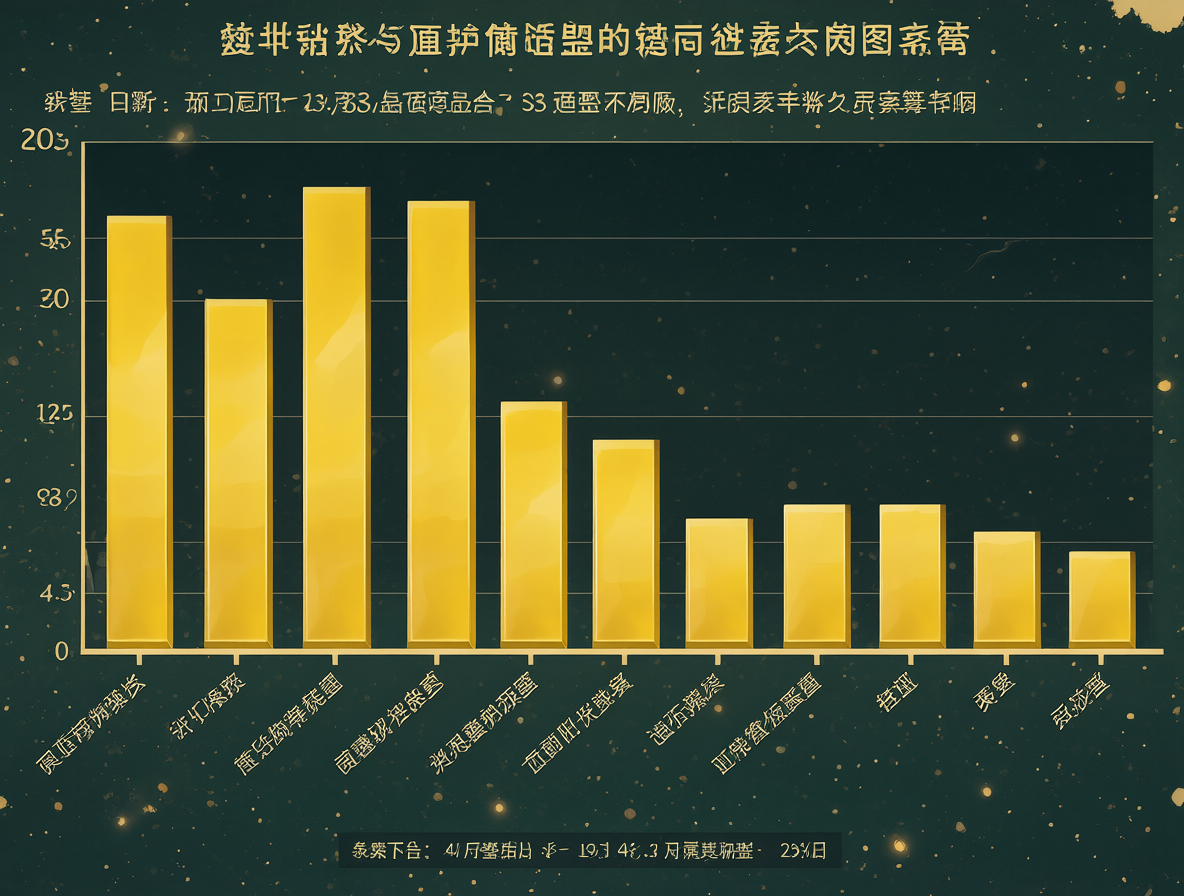 Gráfico de barras mostrando la subida y posterior caída del valor del oro.