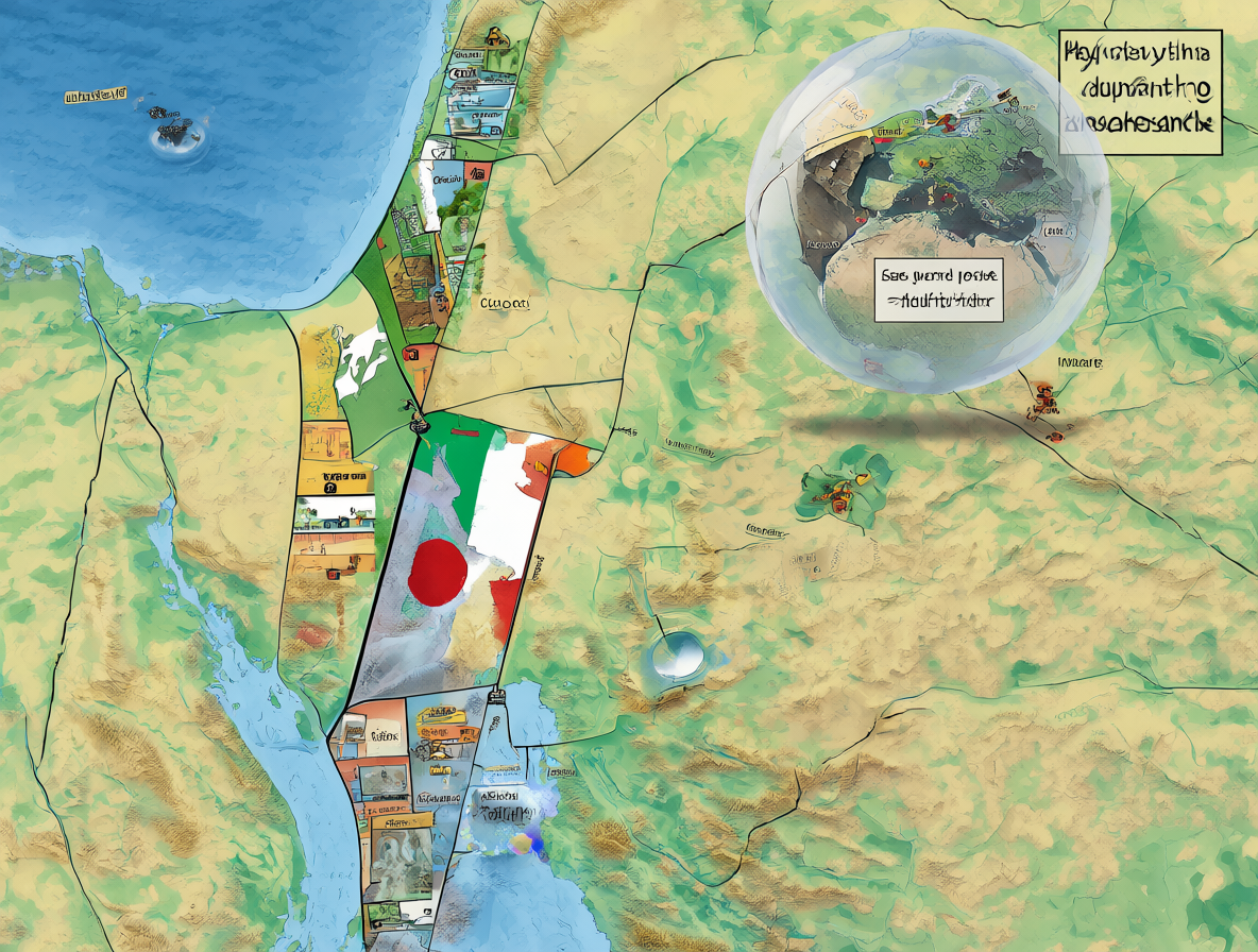 Mapa ilustrativo mostrando las diferencias legales entre Gaza y Cisjordania respecto a la homosexualidad.