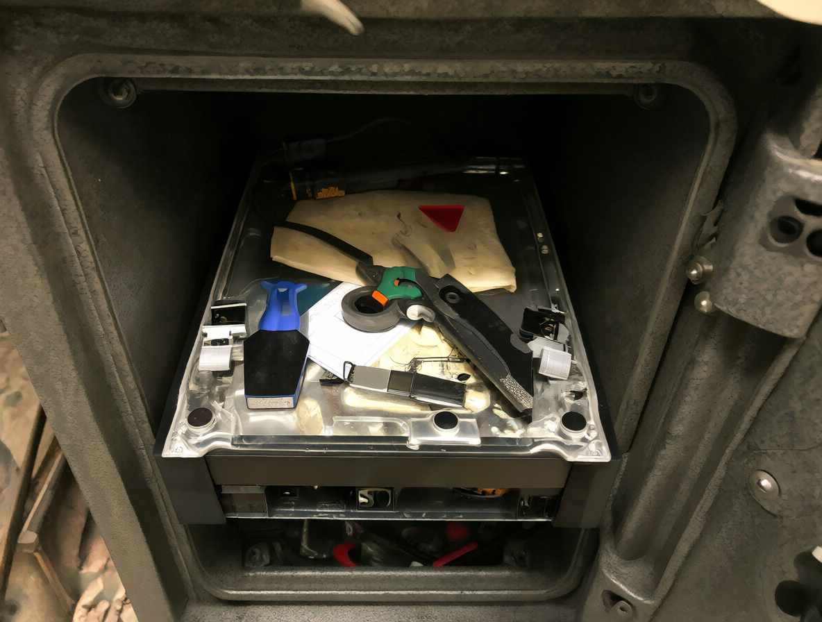 External hard drive in a safe