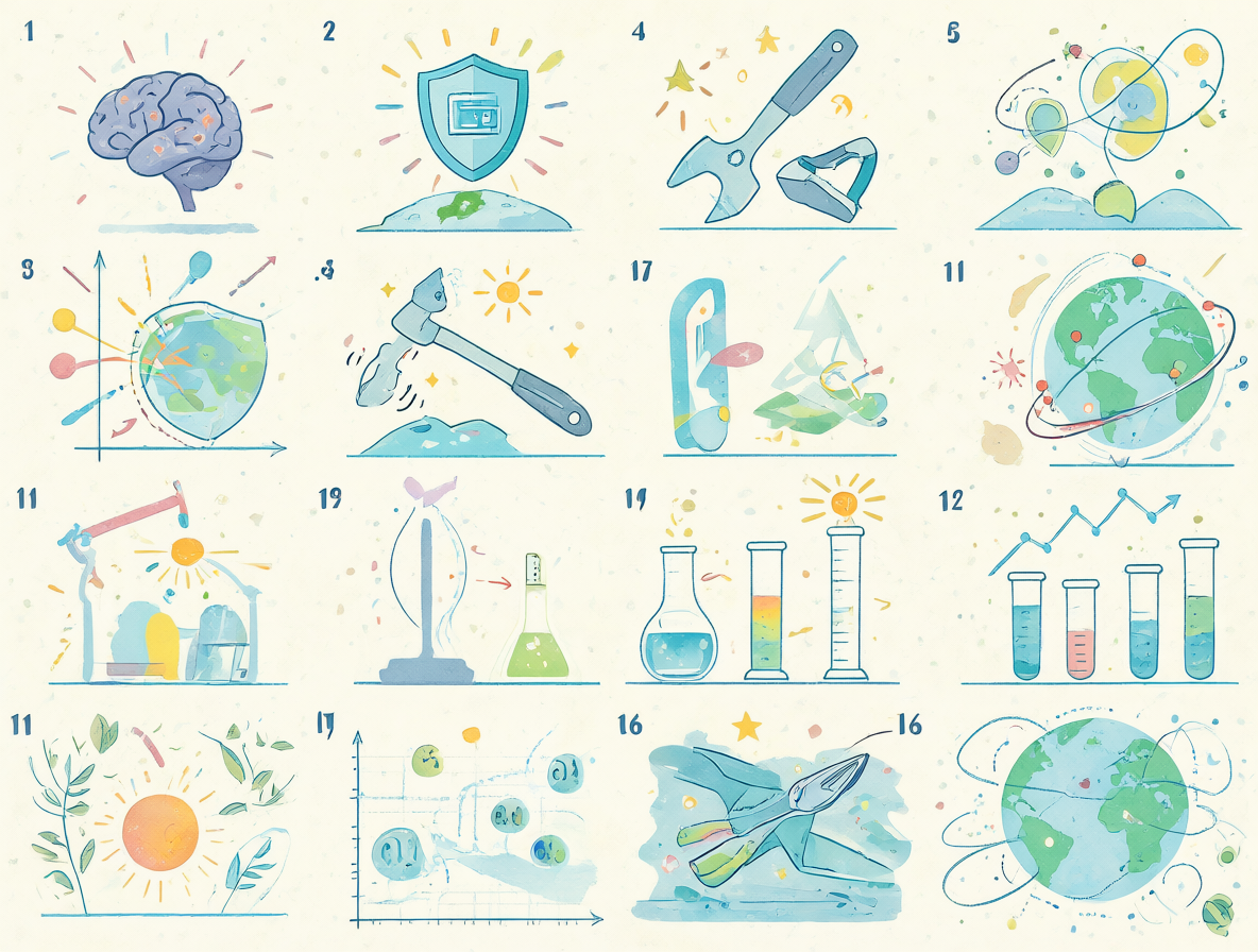 Lista visual de los 10 puntos clave para la competencia digital moderna.