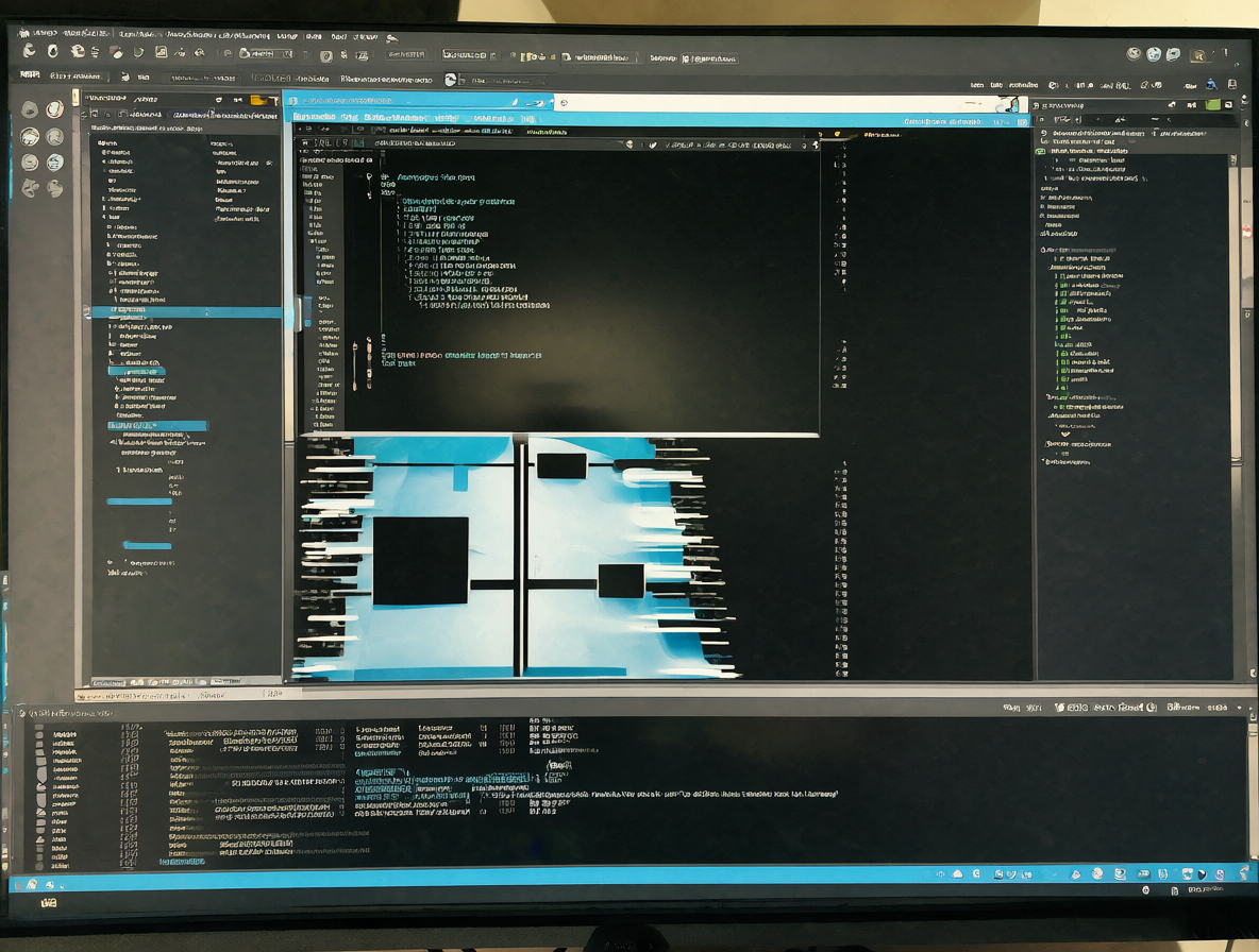 Pantalla de monitor con el Visor de eventos y consola de PowerShell.