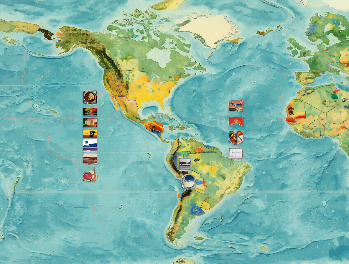 Mapa comparativo mostrando países con diferentes sistemas políticos y sus características.