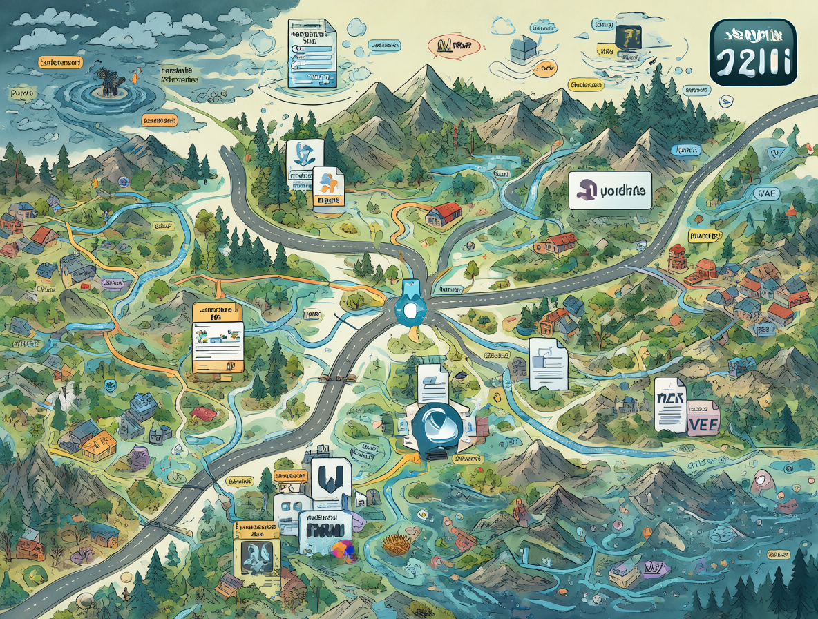 An infographic displaying various AI tool logos alongside scattered model files and confusing folder structures.