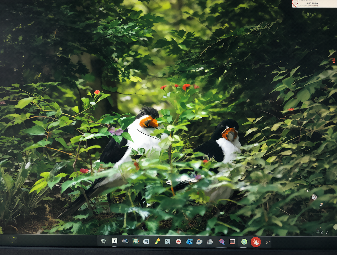 Escritorio de Linux con múltiples navegadores e icono de capa de compatibilidad.