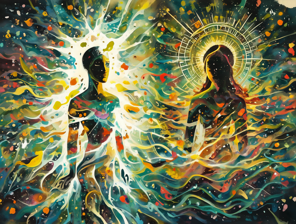 Representación visual de anatman versus alma inmortal