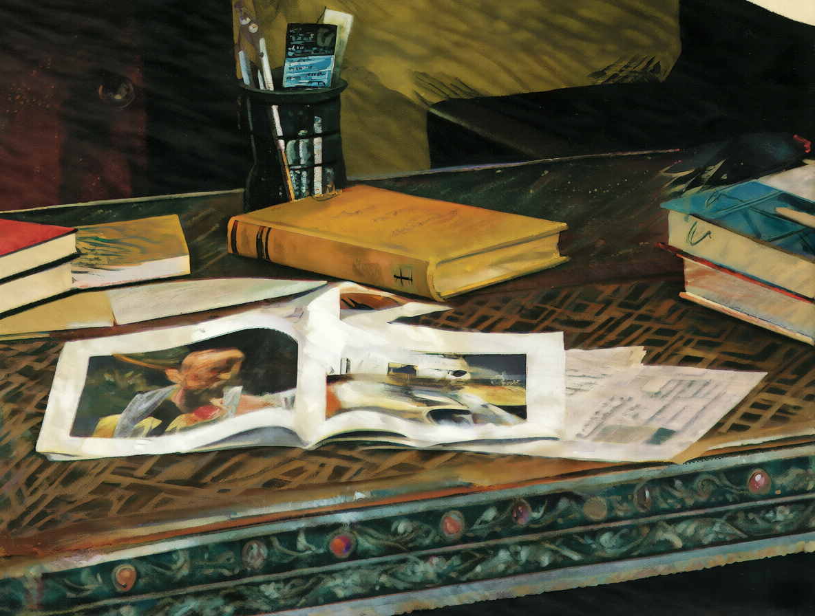 Portada del libro Moi les hommes, je les déteste sobre una mesa con libros.