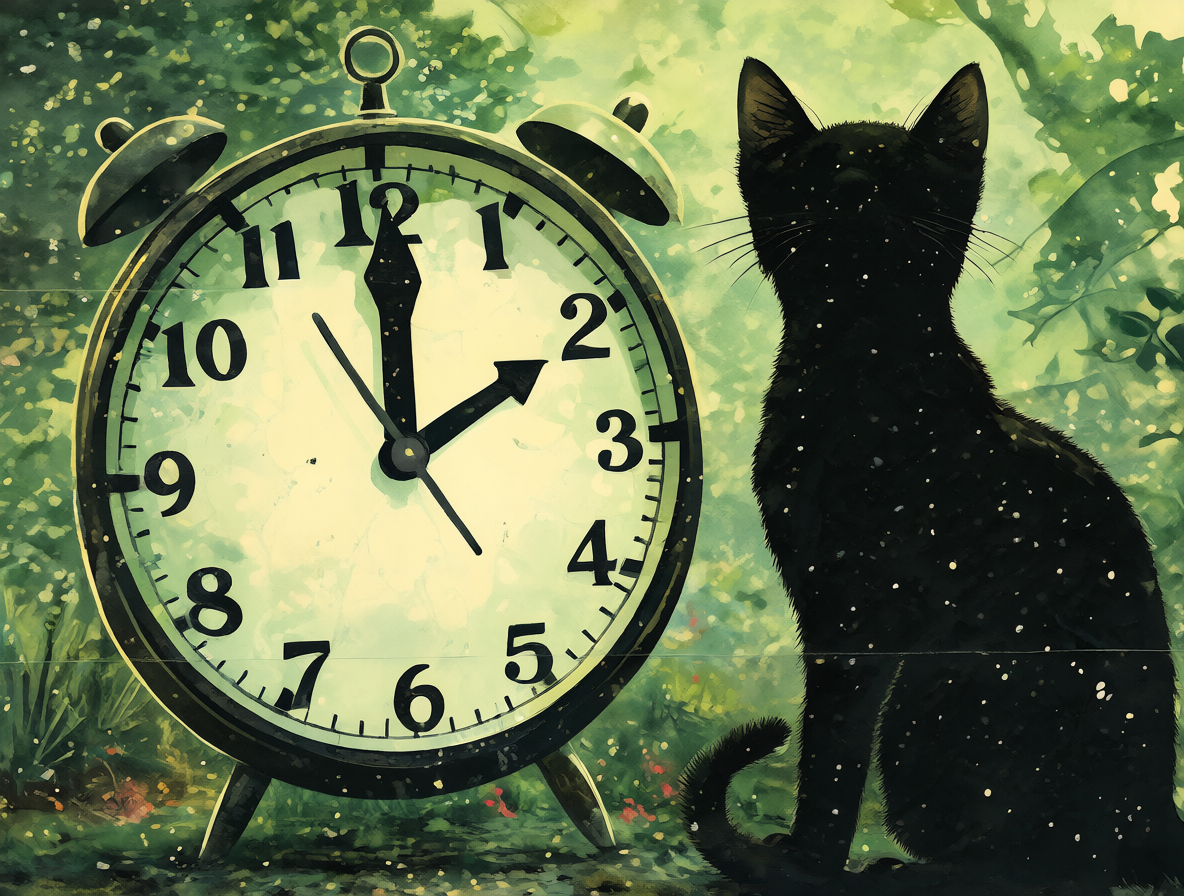 Gráfico mostrando el tiempo de riesgo de ayuno en un gato