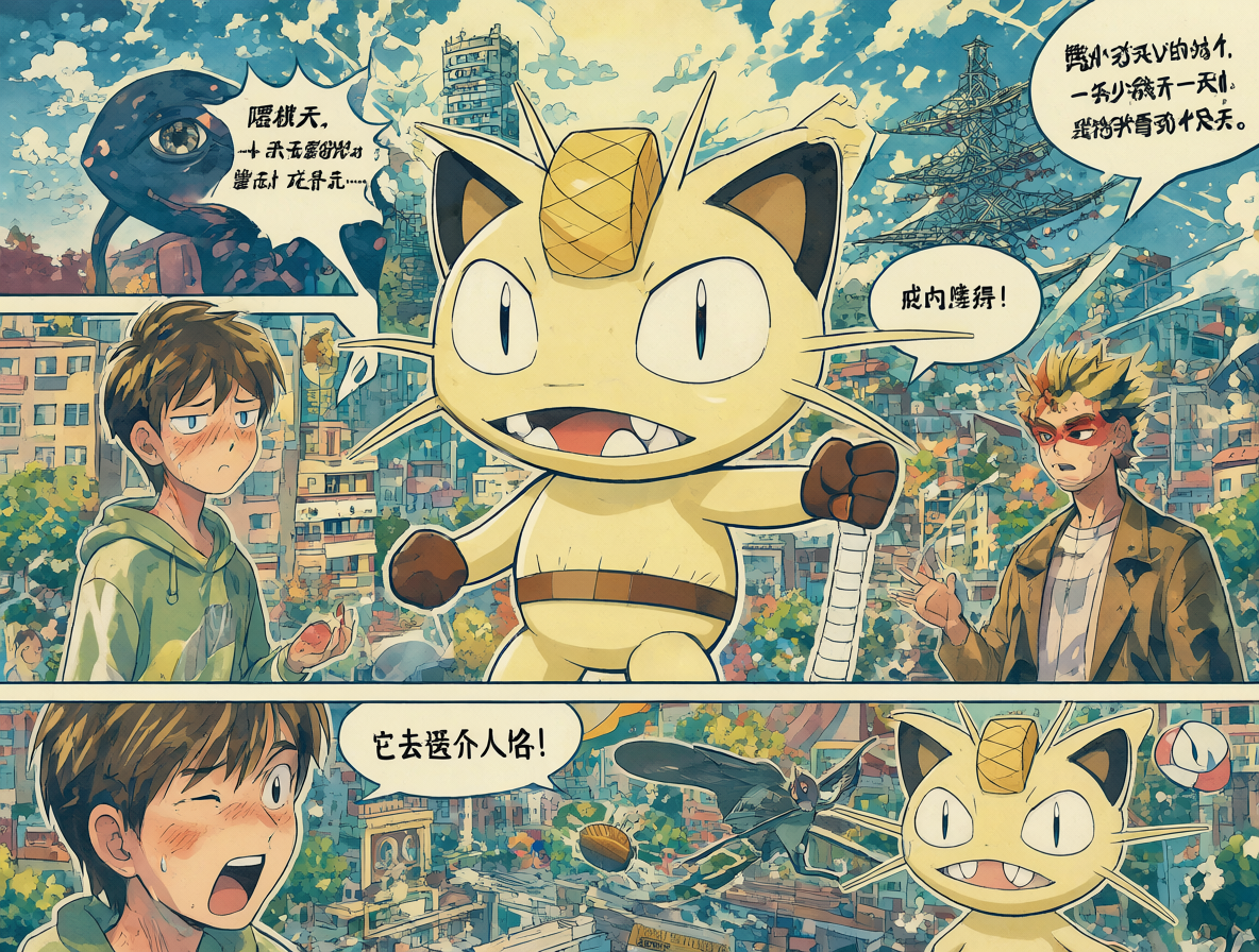 Meowth hablando con humanos