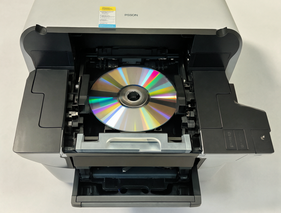 Impresora Epson con bandeja para discos CD y DVD