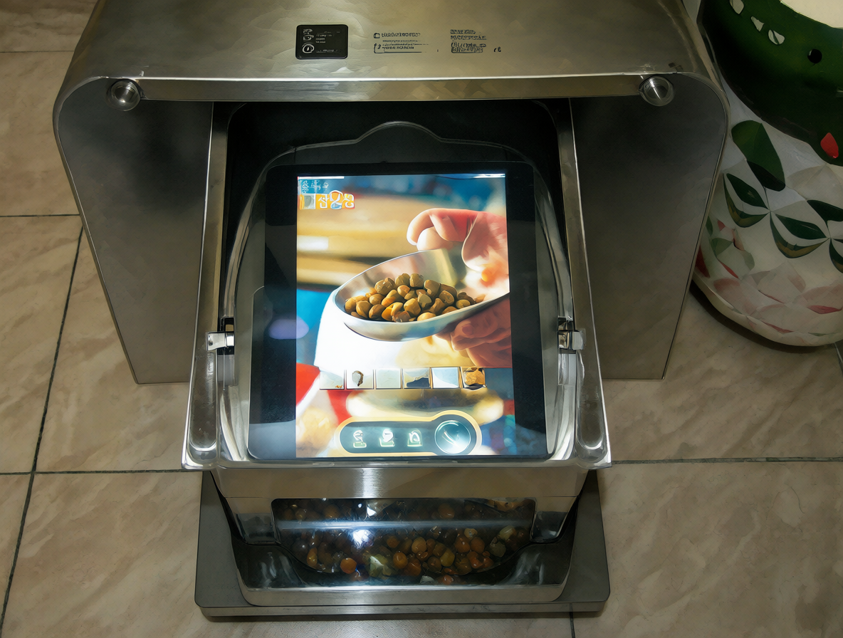 Máquina expendedora automática para gatos con control de porciones digitales