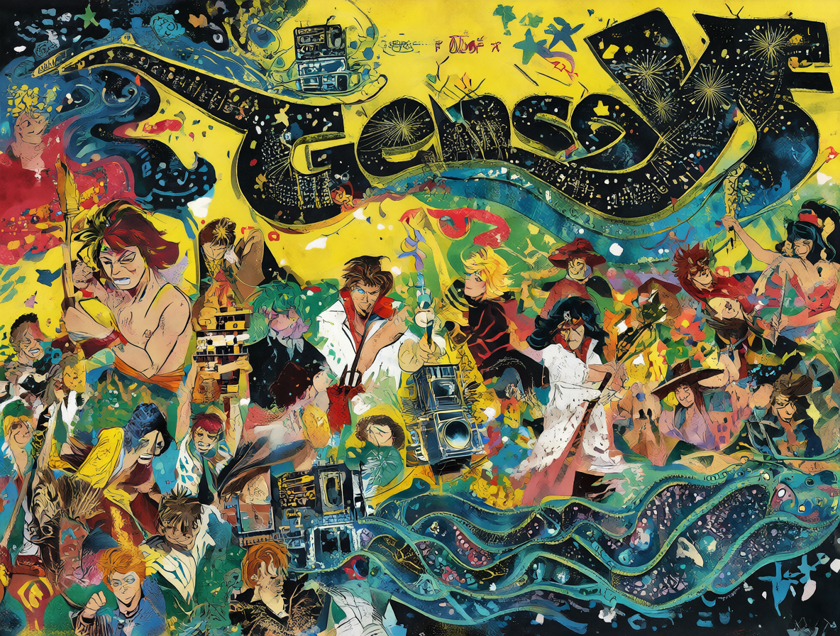 Ilustración de la evolución del rock progresivo a lo largo de los 80s.