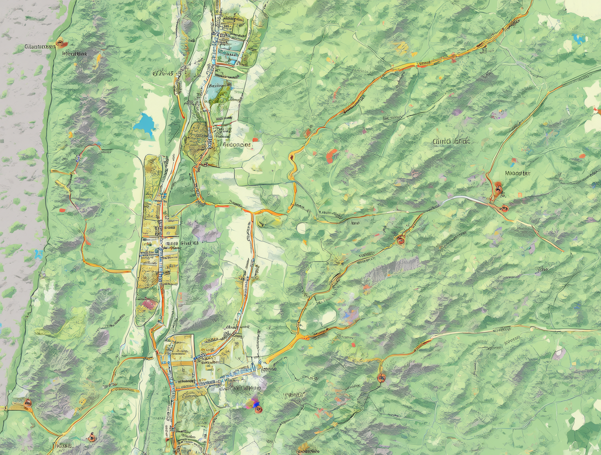 Un mapa detallado resaltando las localidades específicas en Chile donde se encuentran calles o áreas con estos nombres.