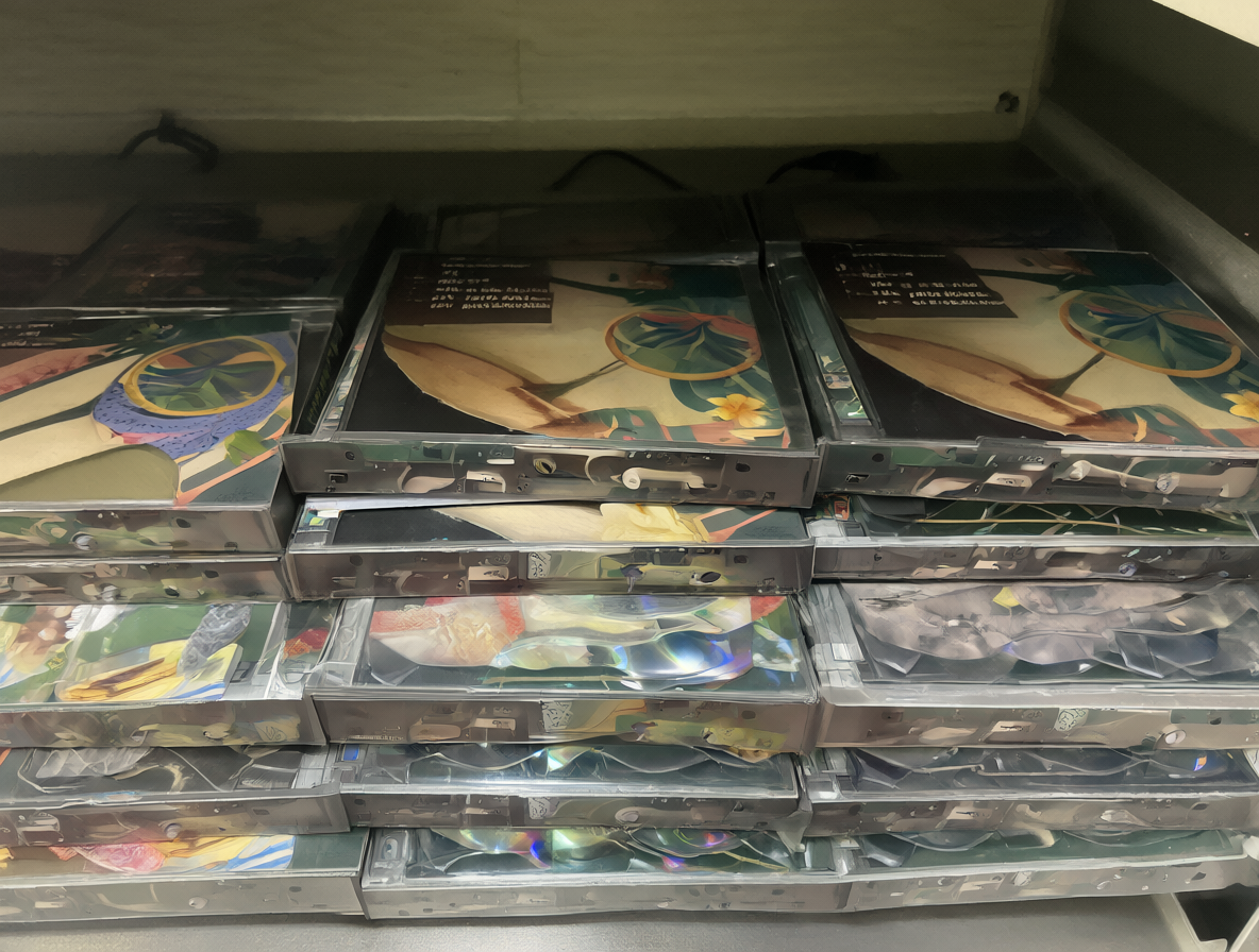 Una colección organizada de cajas de grabadoras Blu-ray externas y estuches guardados en un entorno limpio y seco.