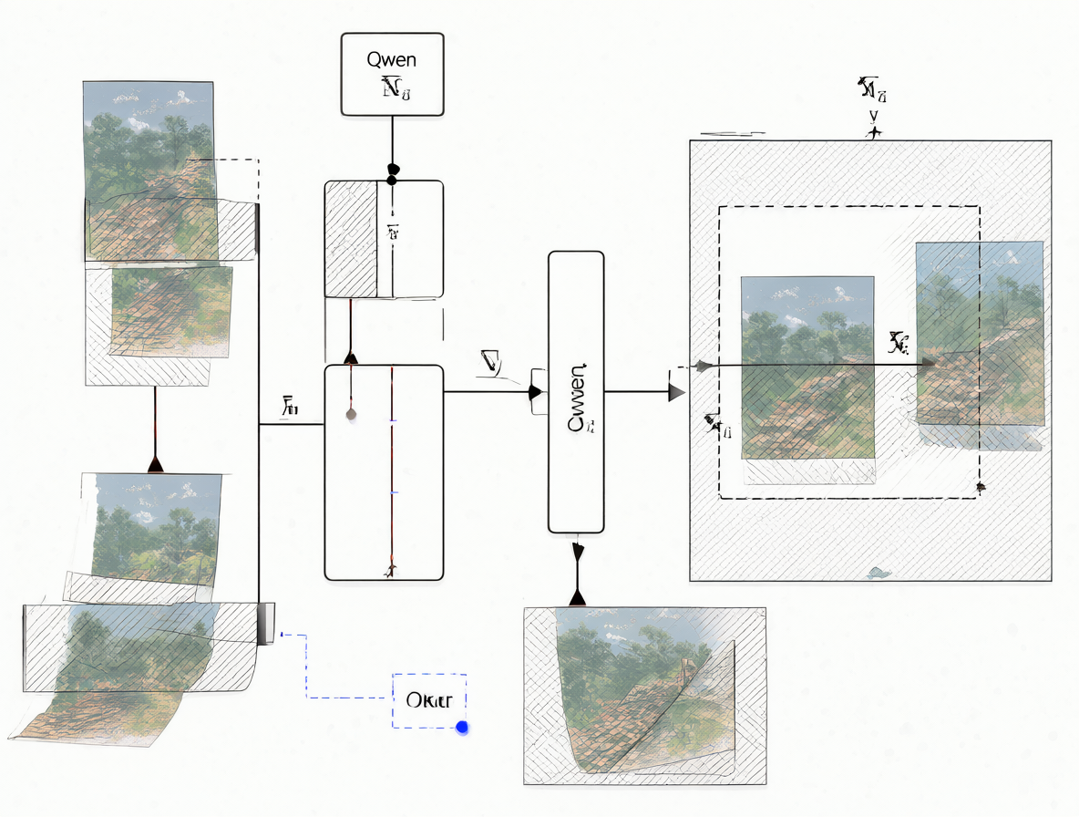 Diagrama mostrando cómo añadir padding elimina el recorte automático en ComfyUI con modelos Qwen.