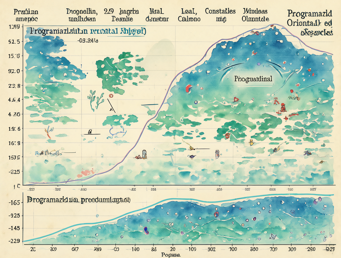 Gráfico comparativo mostrando el auge y caída de la POO frente a la salud estable de la programación procedimental.