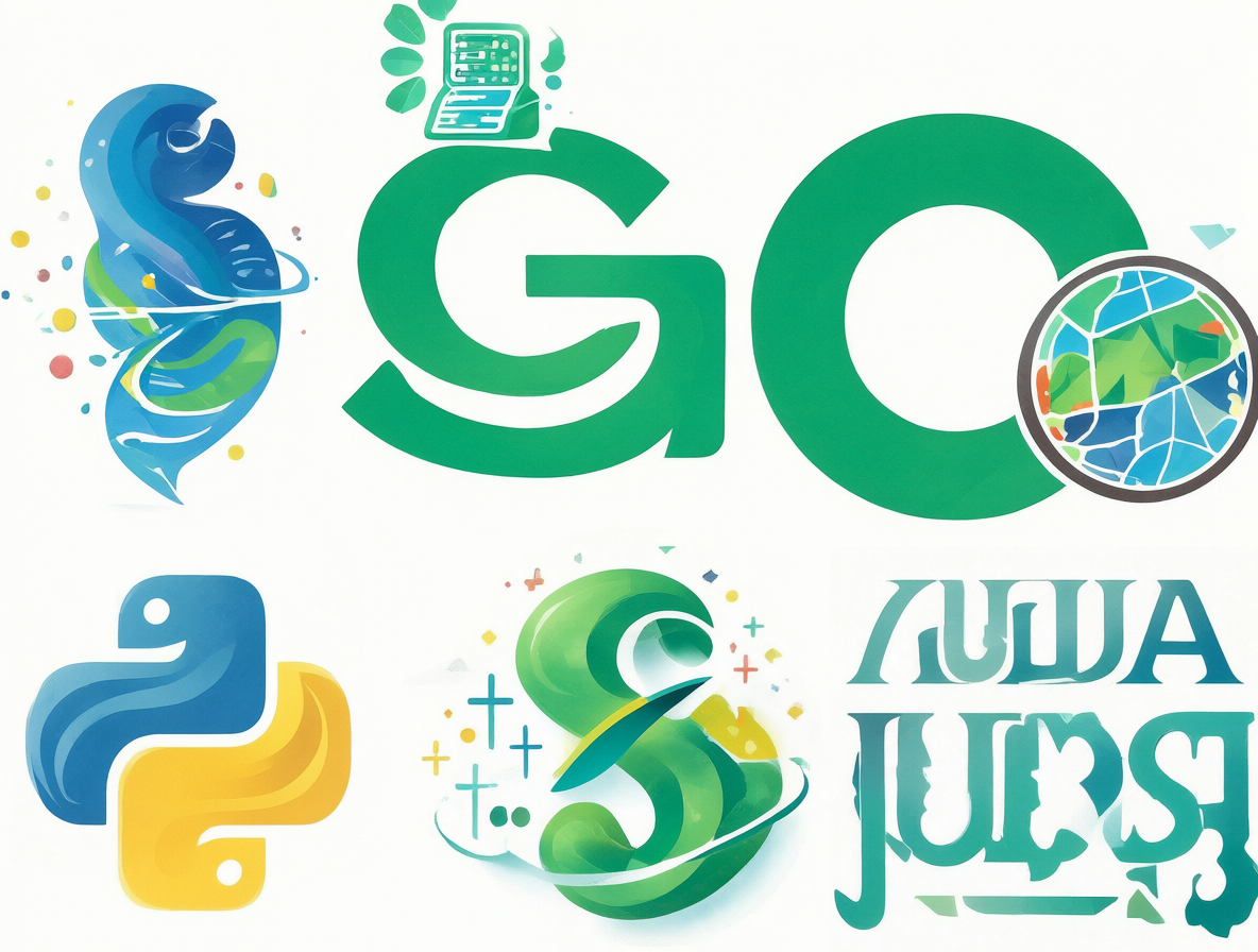 Logos de lenguajes de programación modernos como Go, Rust y Python que favorecen el estilo procedimental.