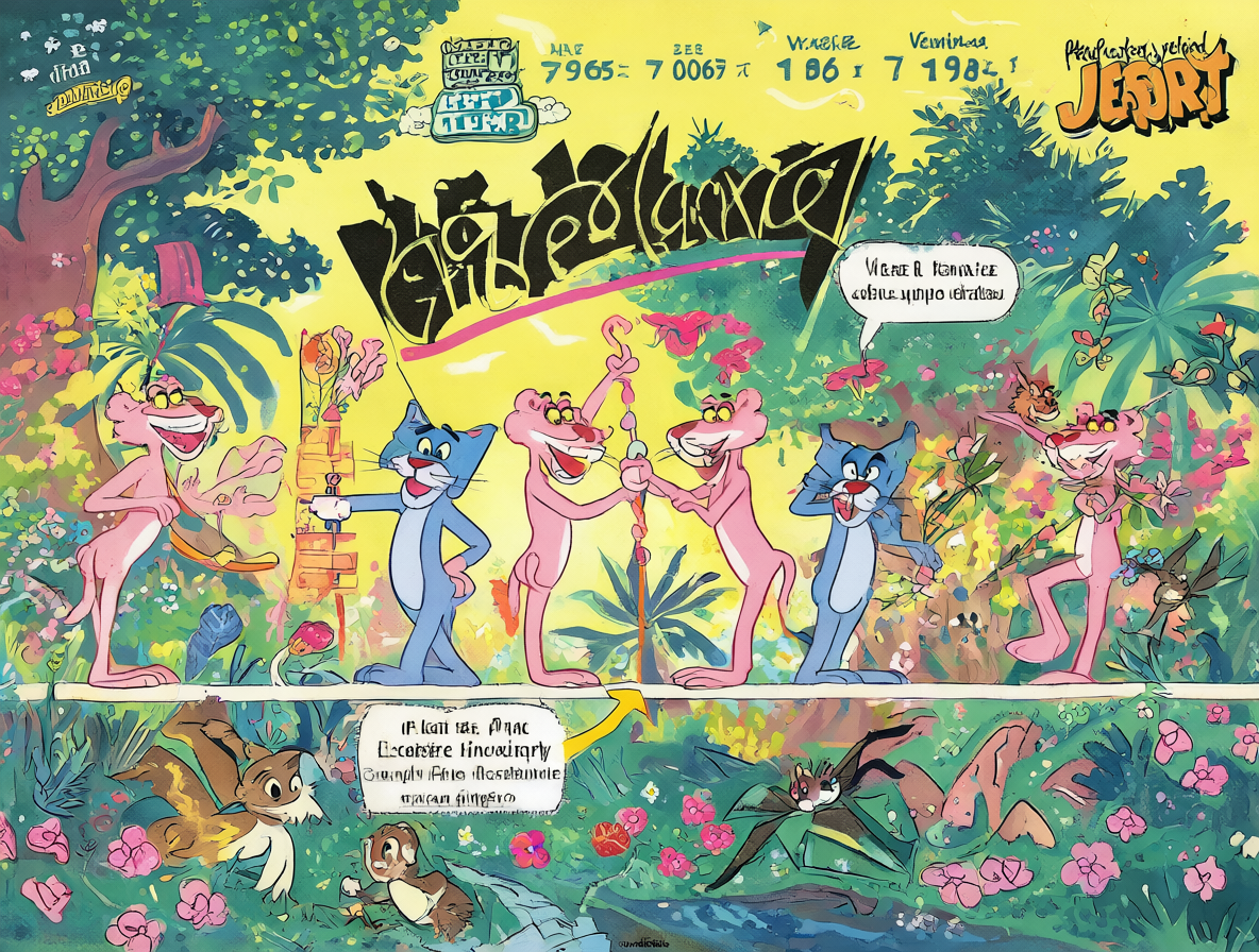 Línea del tiempo histórica mostrando la superposición de las producciones de La Pantera Rosa y Tom & Jerry en DePatie-Freleng Enterprises