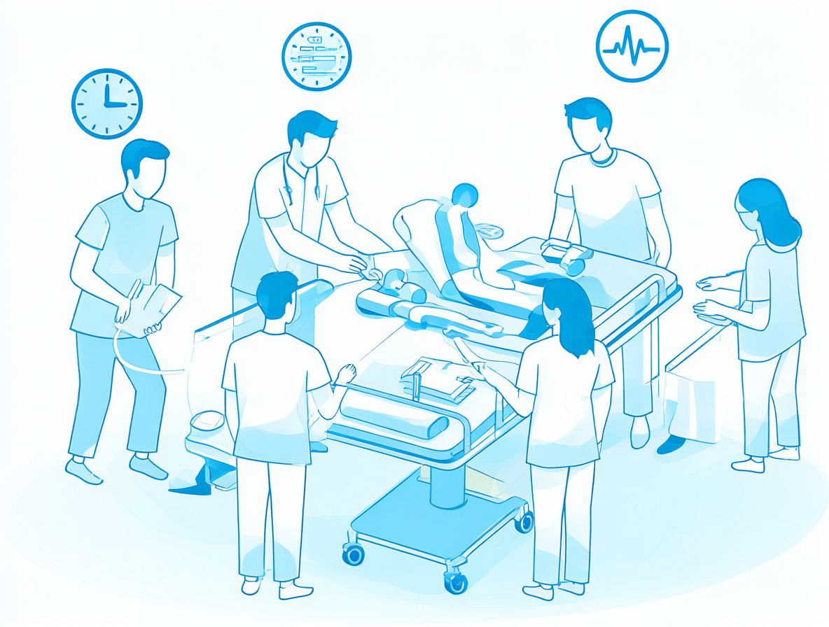 Diagrama conceptual de equipos médicos antiguos