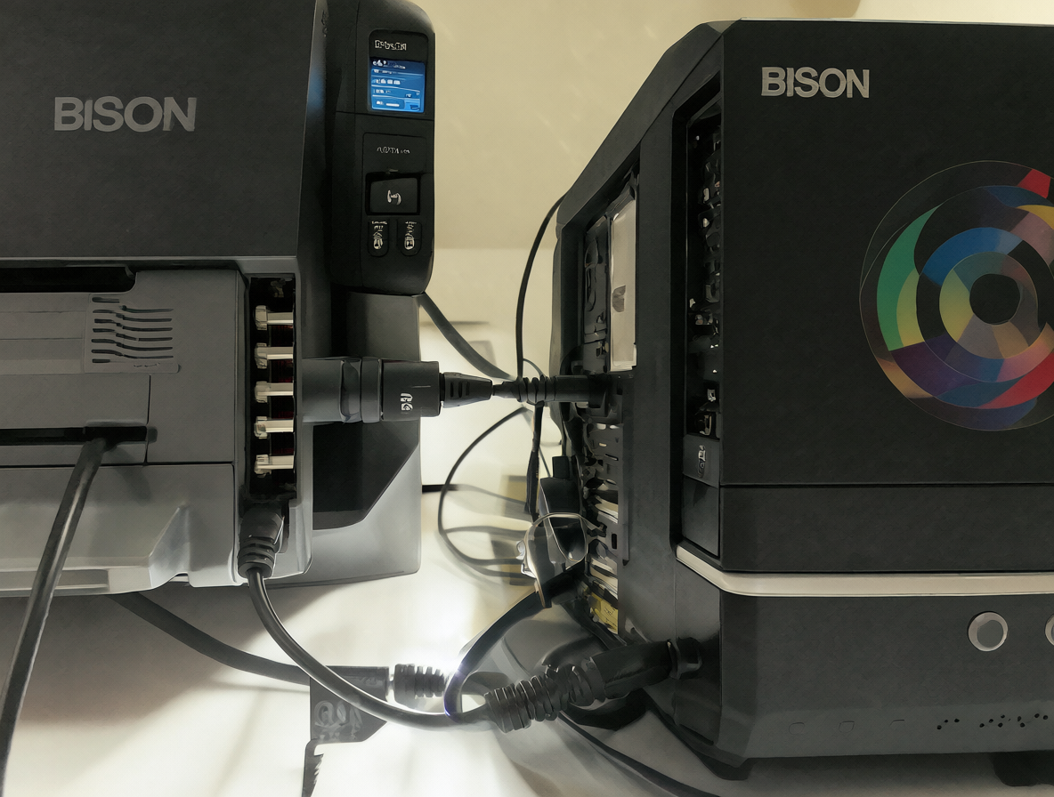 Comparativa visual entre una Epson L380 conectada a red y una L3250 conectada vía USB a un PC servidor.