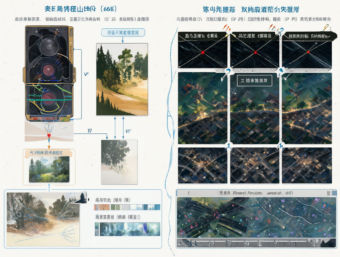 Illustration of two distinct AI video workflows: FramePack for low-VRAM progressive generation and Hunyuan Video for prompt-based clips.