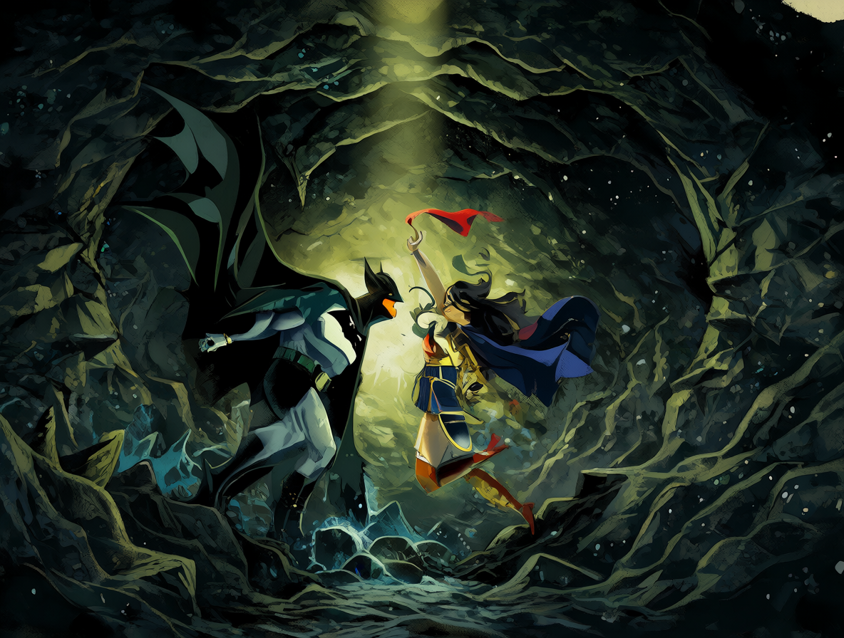 Imagen mostrando a Batman y Wonder Woman