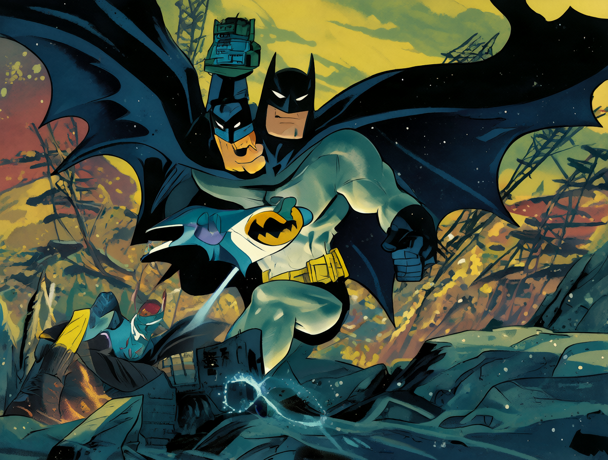 Diseñador Bruce Timm trabajando en las ilustraciones clásicas de Batman The Animated Series.