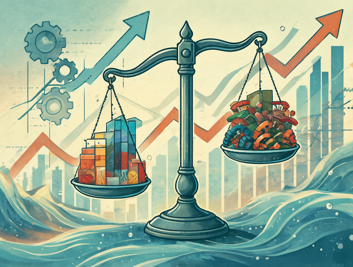Ilustración de las causas de la inflación económica