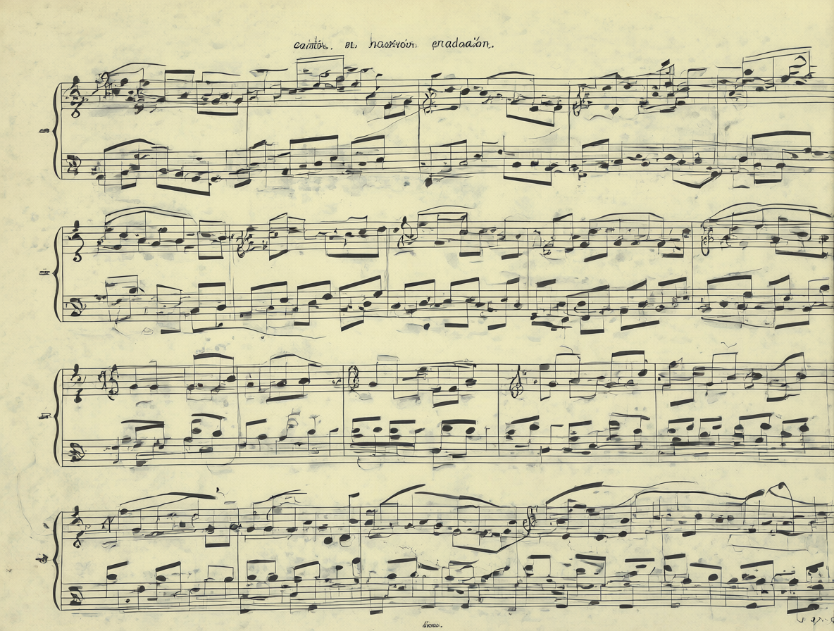 Partitura musical mostrando el ritmo de cantar en español.