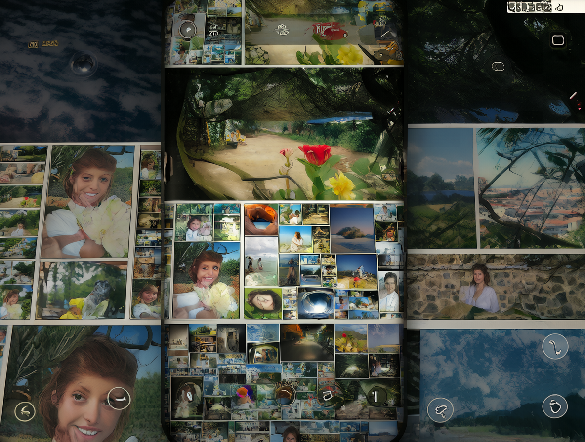 Pantalla de un teléfono mostrando un selector de fotos estándar