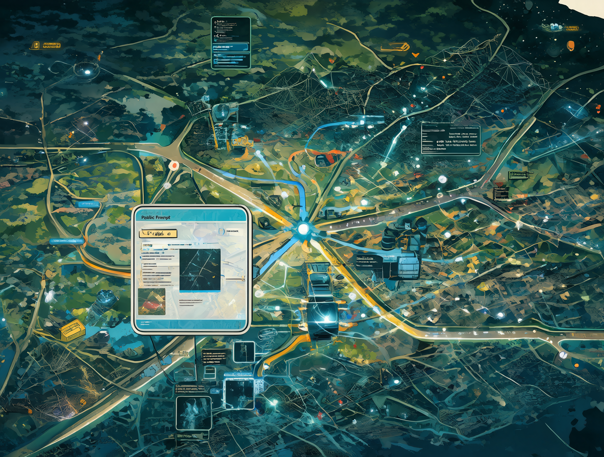 Ilustración conceptual del futuro de las interfaces de IA y los pipelines ocultos.
