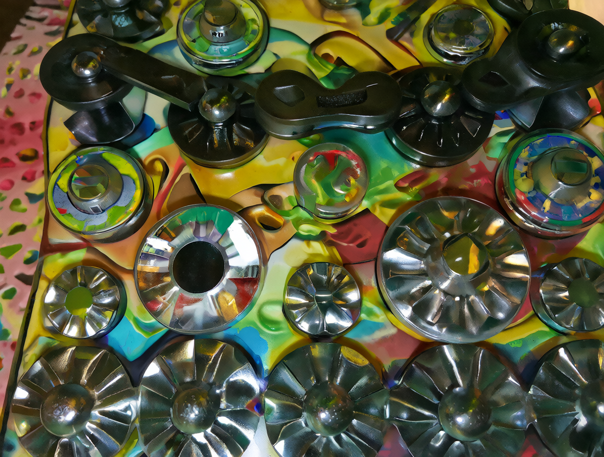 Cubo fidget con botones y palancas