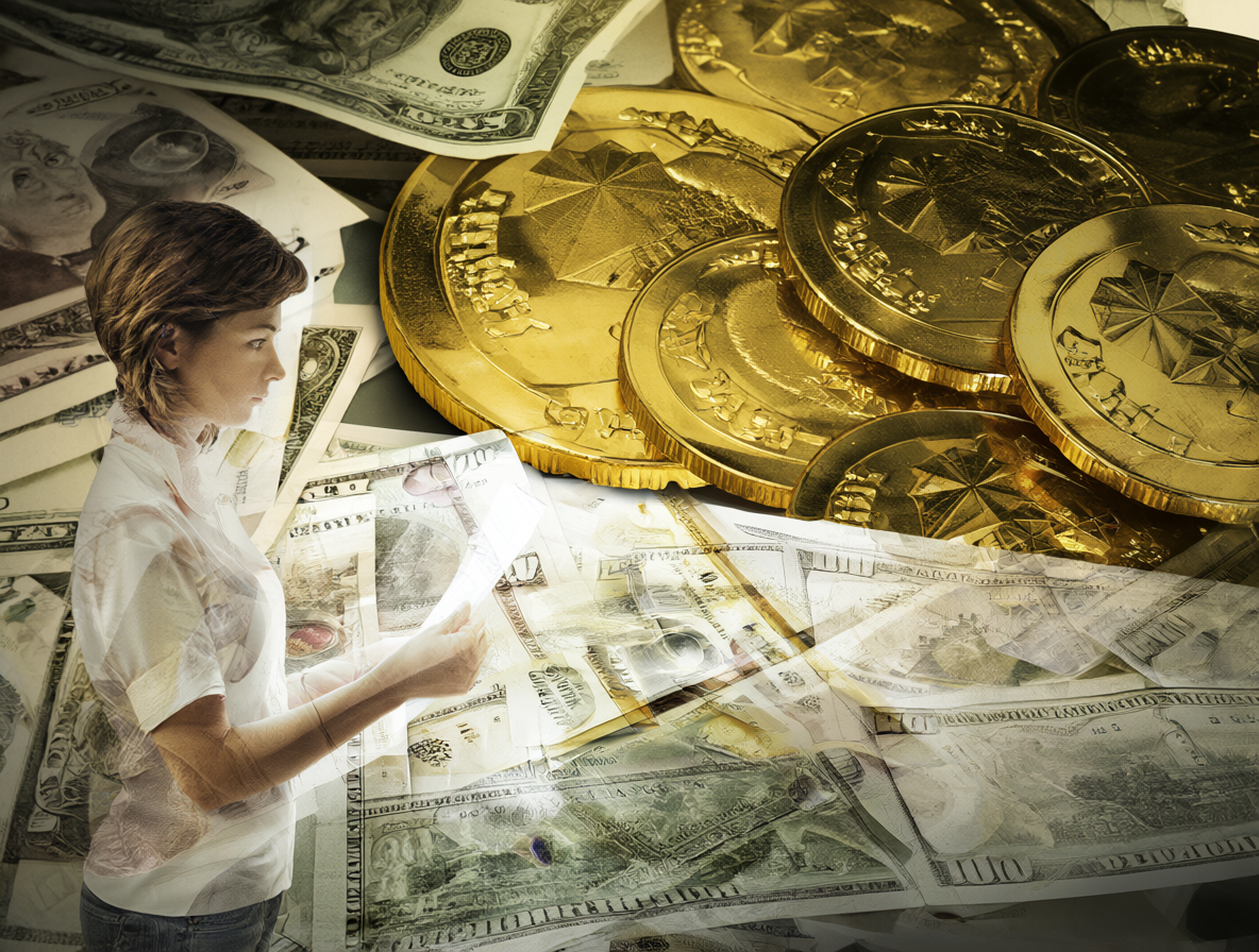 Una persona analizando inversiones en activos tangibles como una respuesta a la inestabilidad monetaria.