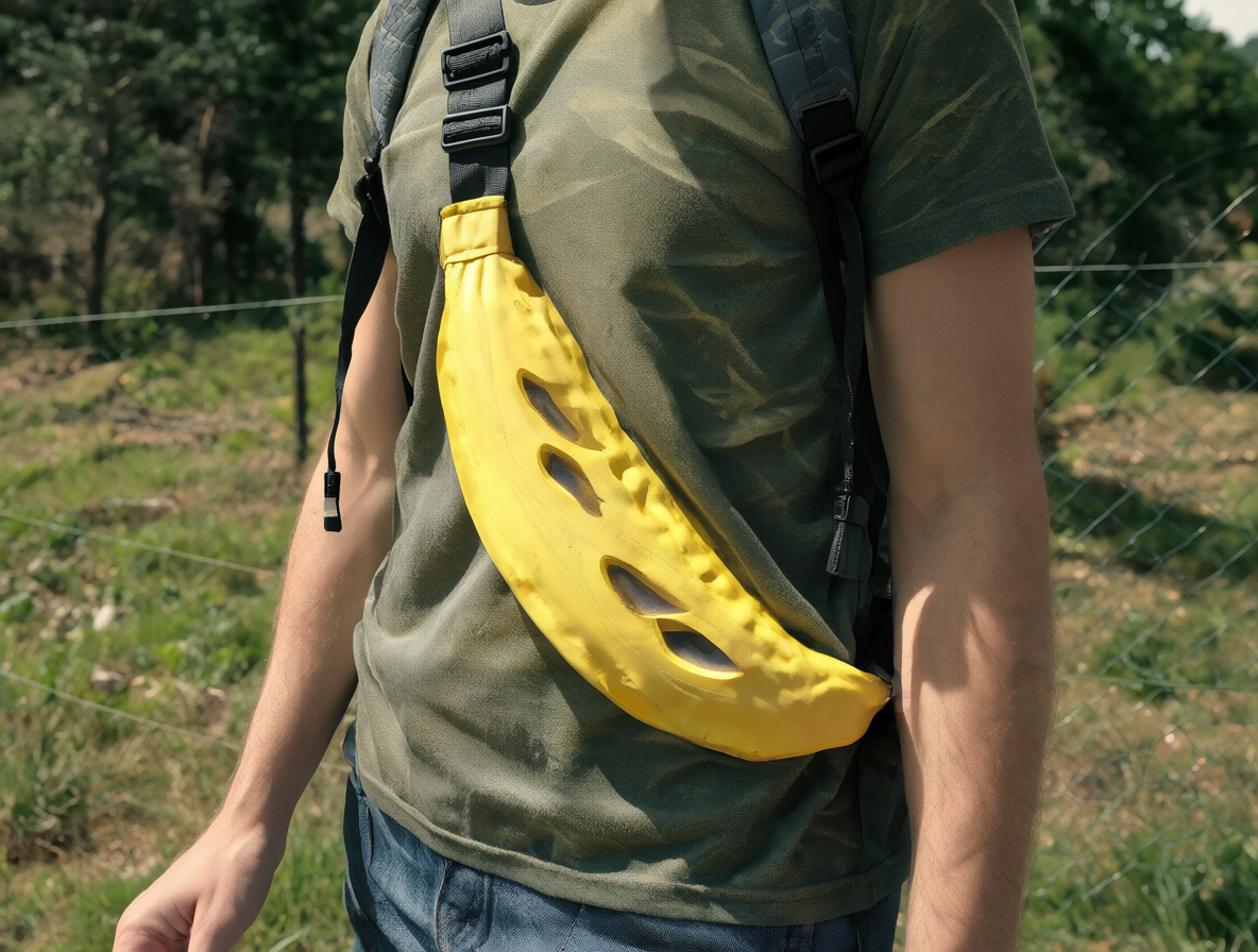 Persona usando una bolsa cruzada moderna sobre su torso.