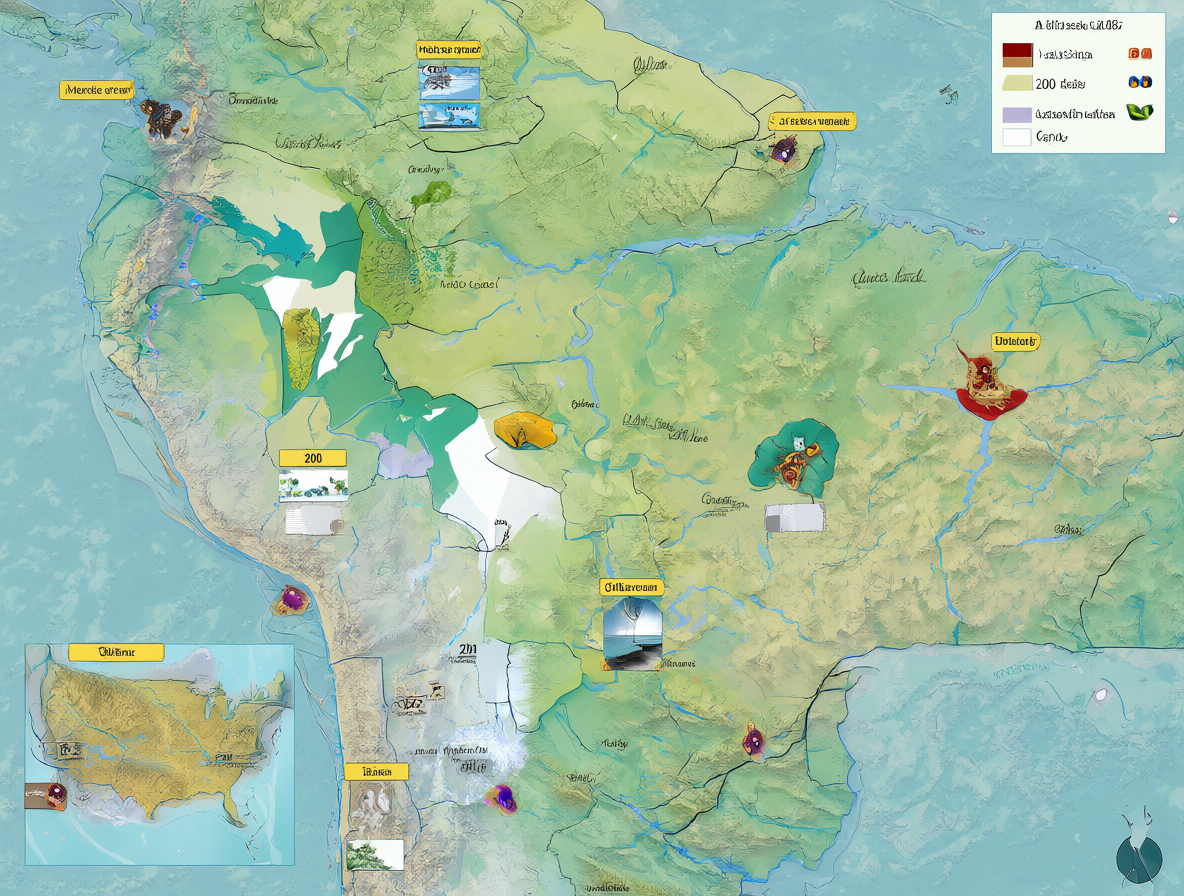 Un mapa detallado mostrando estadísticas de mortalidad por COVID-19 entre líderes religiosos en América Latina y el norte.