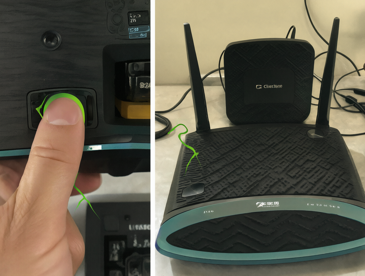 Imagen dividida mostrando las dos estrategias para solucionar problemas de configuración en routers.