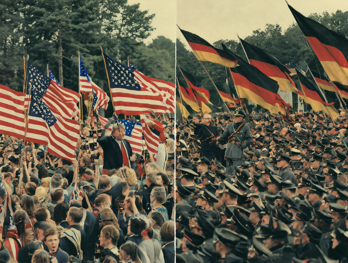 Comparación visual entre la campaña de Trump y el ascenso al poder de Hitler.