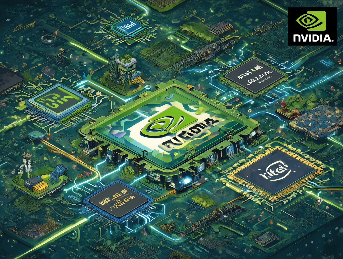 Gráfico técnico mostrando la dominancia de Nvidia en ComfyUI comparado con el esfuerzo de competidores como AMD e Intel.
