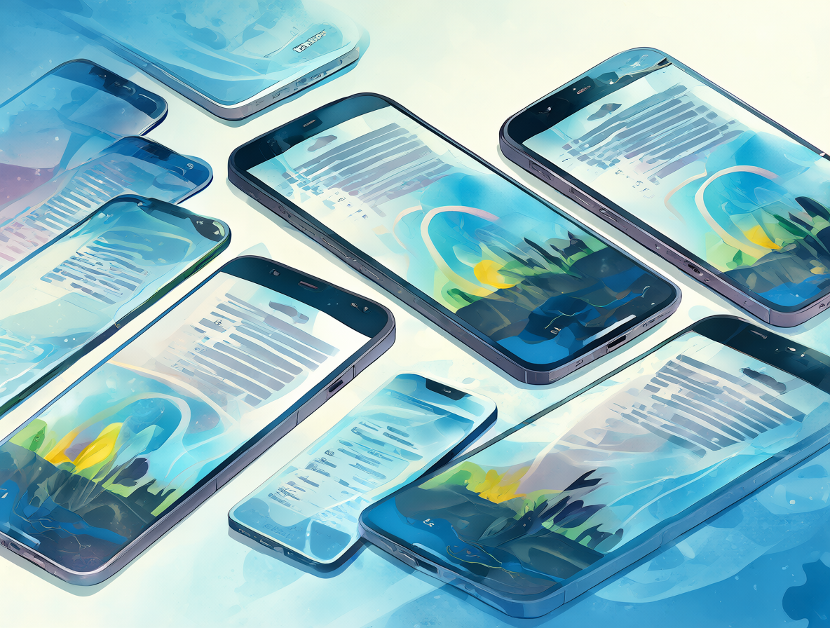 A collage of smartphone screens displaying various e-reading apps.
