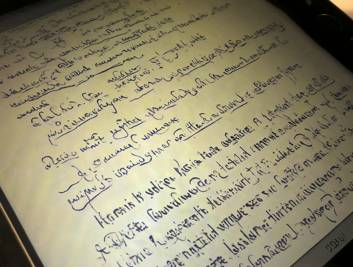 A close-up of an ebook being read on a tablet device.