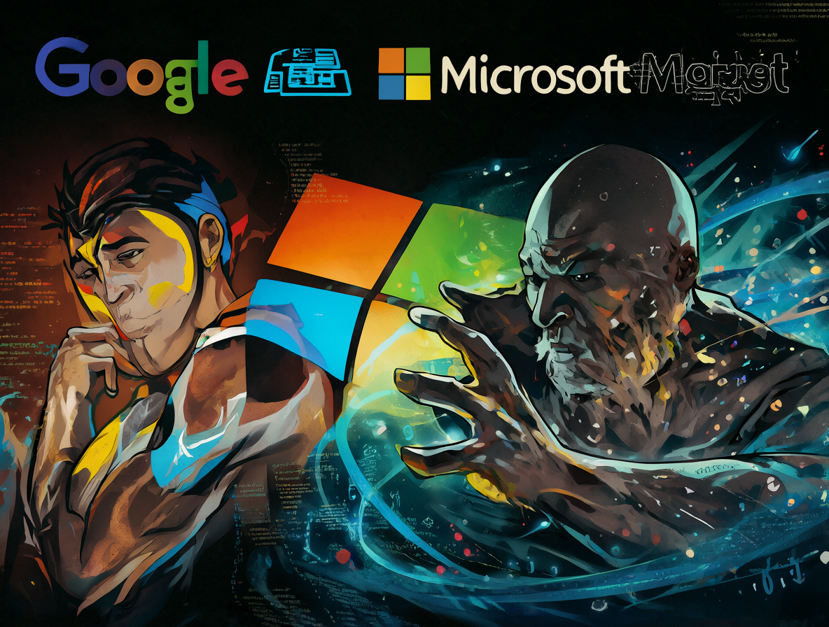 Comparativa visual entre las estrategias de integración de IA de Google y Microsoft