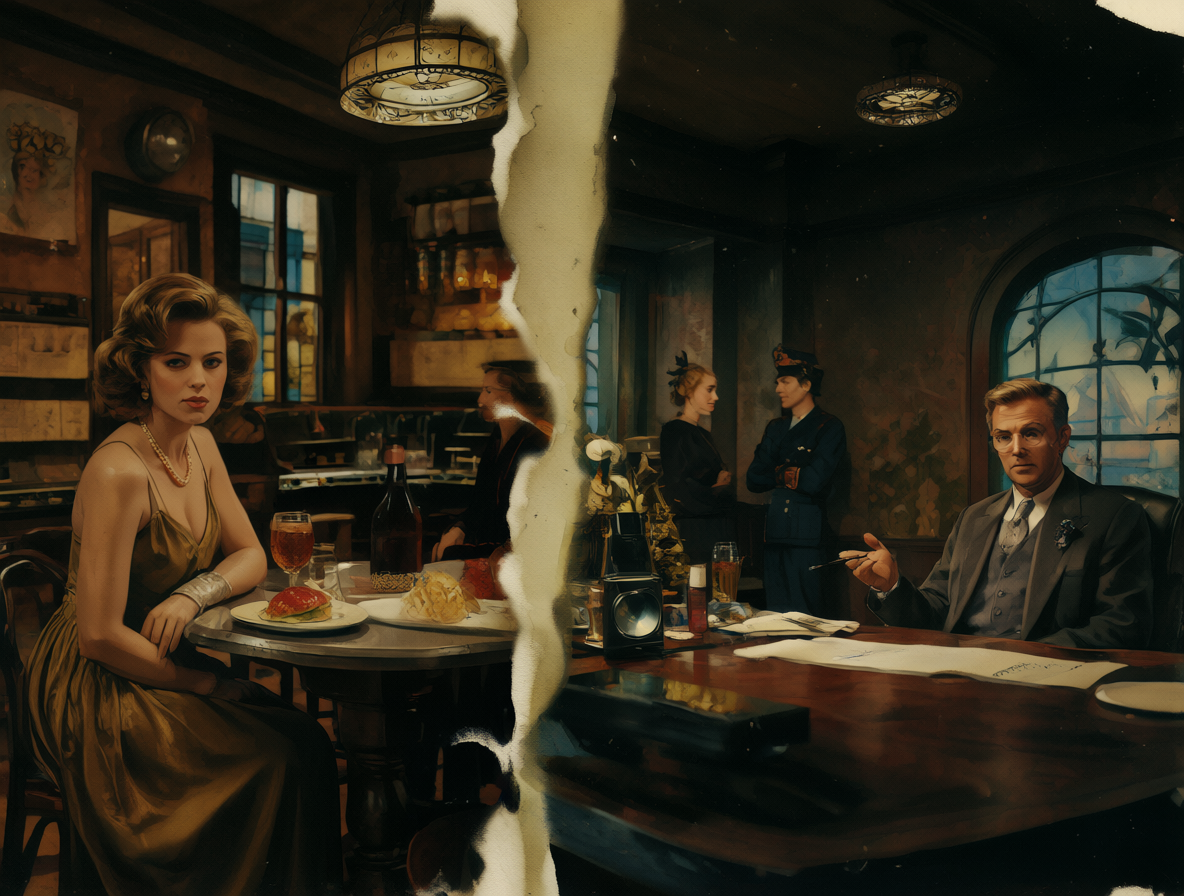 Una imagen que contrasta visualmente las atmósferas de las series Cheers y Frasier.