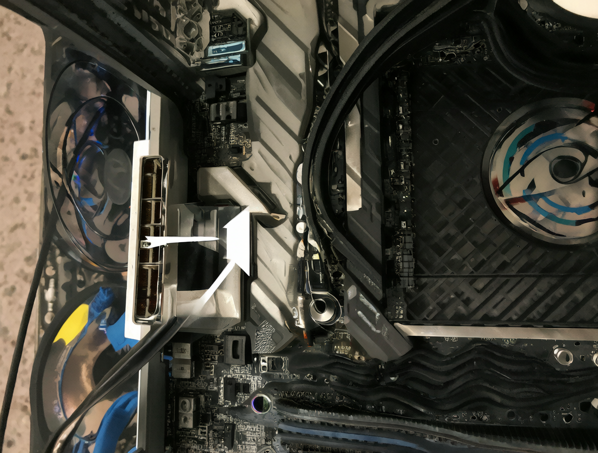 Vista de los puertos traseros de un PC mostrando dónde conectar el HDMI integrado.