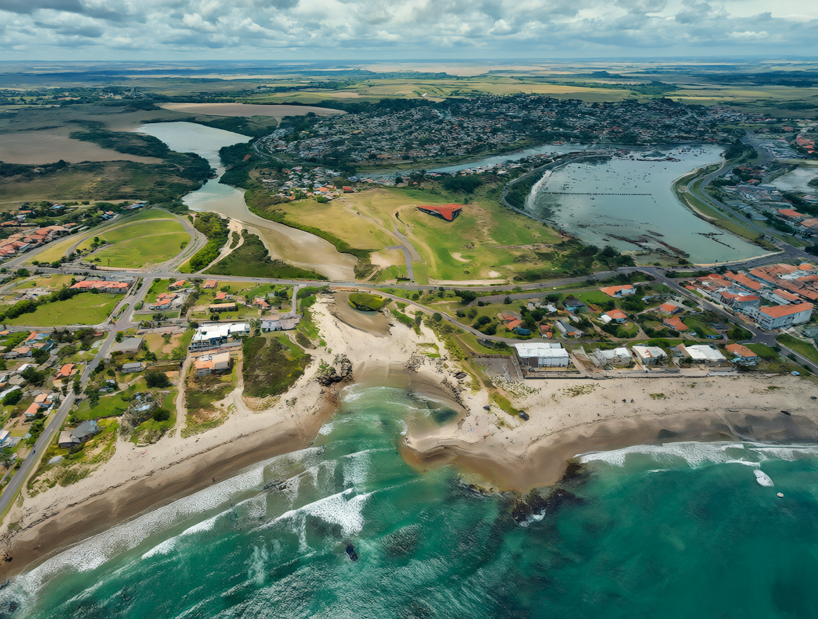 Aerial view of Argentine beach destinations