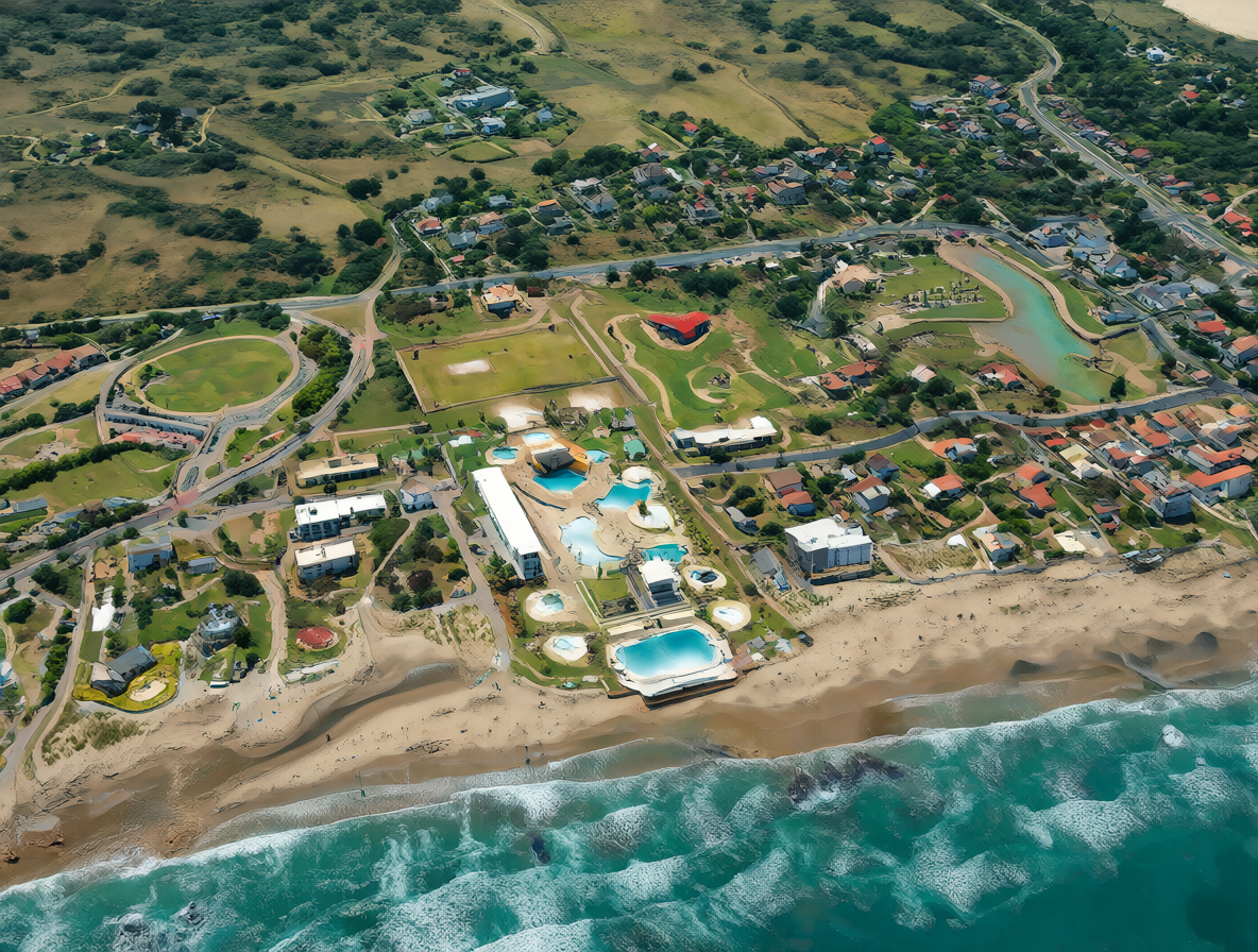 Vista de los balnearios argentinos en la costa atlántica