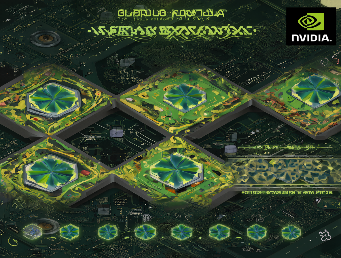 Diagrama técnico de una tarjeta gráfica Nvidia mostrando núcleos Tensor y arquitectura moderna