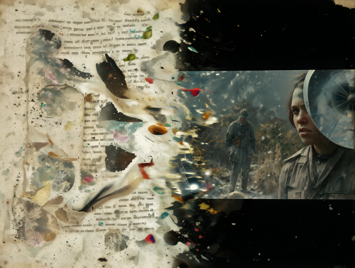 Imagen que ilustra la transformación de un manuscrito literario a una escena cinematográfica clara