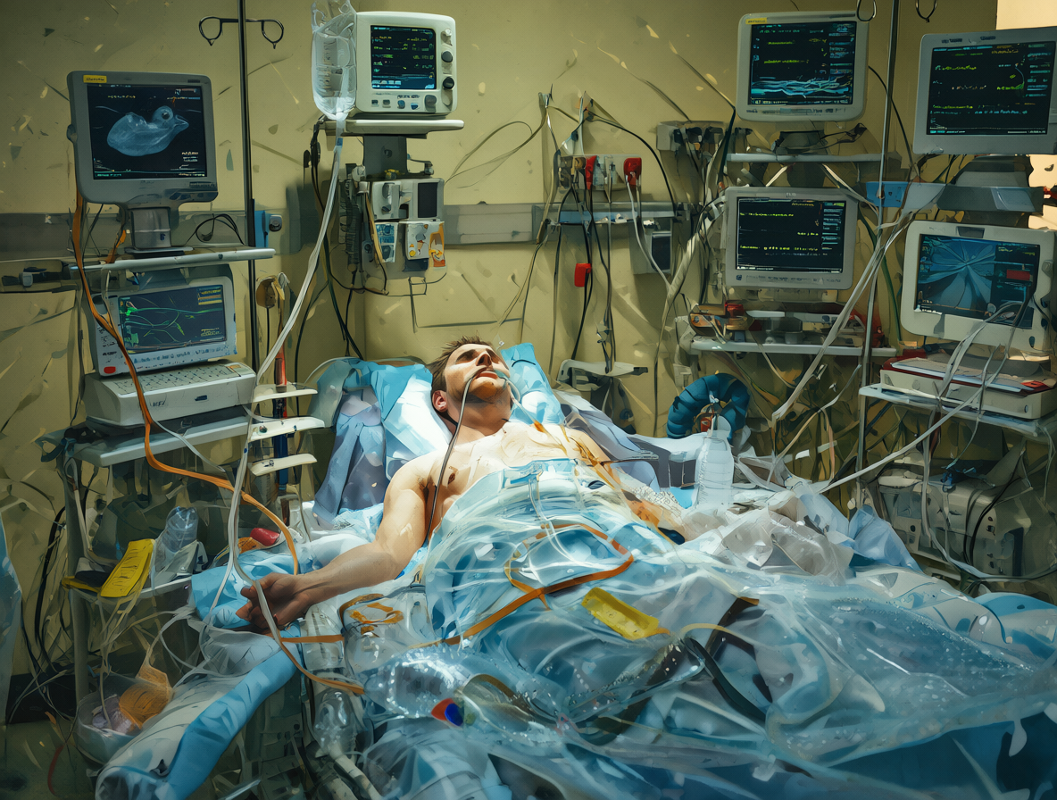 Paciente hospitalizado con muchas enfermedades a la vez.