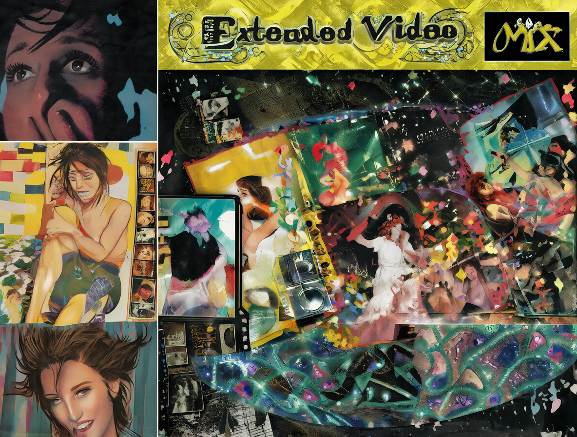 Montaje visual mostrando la diferencia entre un disco estándar y una versión extendida exclusiva para videoclips.